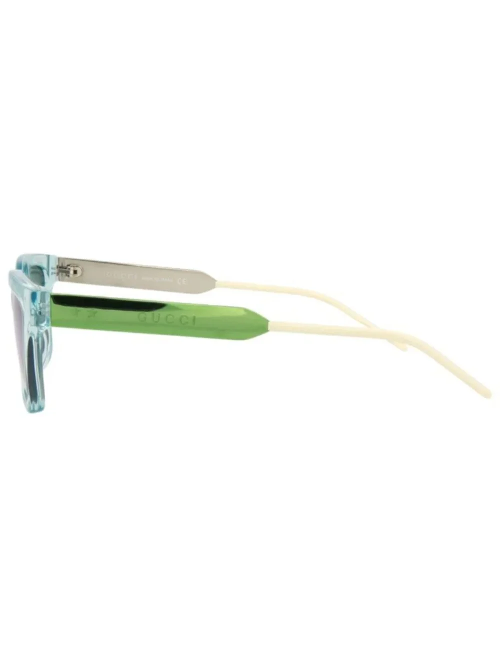 New Gucci Women's Sunglasses Square Rectangle Injection Frame Mens Light Blue